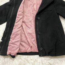 美品★MPS 140 コート 子供服 キッズ フード付き ジャケット 上着 ライトオン フード付き Right-on ブラック 黒_画像5