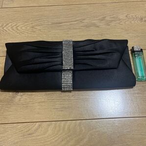 結婚式 クラッチバック ラインストーン ブラック