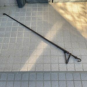 自在鉤　鉄製　珍品　1部銀　全長144cm