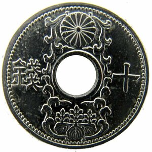  10 sen nickel . diameter 22mm 1937 year Showa era 12 year Showa era 10 two year old coin old fine art 10 sen old coin old fine art coin 