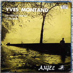 中古レコード イヴ・モンタン Yves Montand 赤盤 枯葉 Les Feuilles Mortes 漕役刑囚の唄 ガレリアン Le Galerien Angel Records 赤色