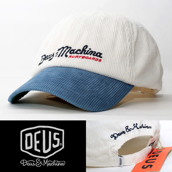 ローキャップ 帽子 メンズ デウス エクス マキナ Deus Ex Machina Insignia Dad Cap ホワイト/ネイビー DMW227183-WNY ブランドロゴ