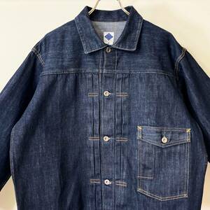 希少《 Mint Condition(真紺) / Old Model 》90s 超極上品【 POST OVERALLS 506 型 ファースト デニム ジャケット アメリカ製 L 】