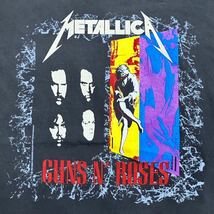 USA製METALLICA & GUNS N' ROSES tee Tシャツ XLサイズ コムドットやまとも着用のコラボTシャツ！_画像2