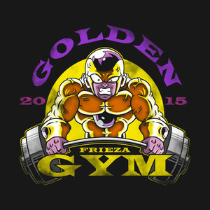 【Tシャツ】　『GOLDEN FRIEZA GYM』　ブラック　フリーザ　ゴールドジム　ドラゴンボール　映画