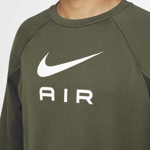 残少 XXL NIKE AIR ヘビー フリース クルー ＠10230円 検 厚手/ボリューム満点 ゆるめ スウェット トレーナー エア カーキ オリーブ 2XL