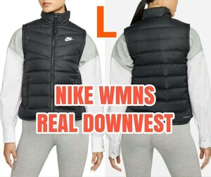  remainder little L Nike lady's water repelling processing down vest inspection THERM-FIT RPLreperu window Runner jacket rain / bad weather Golf black black 