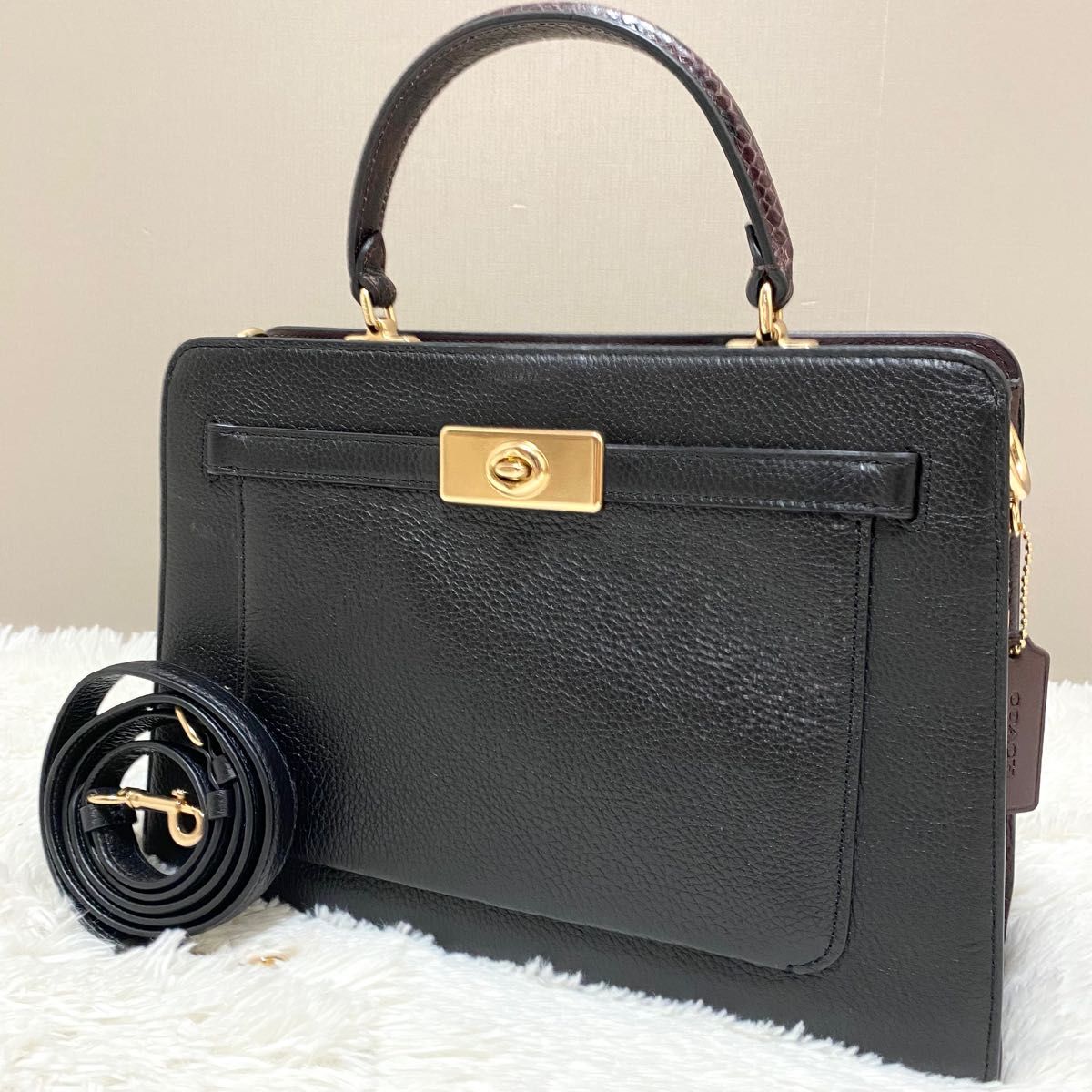 新品】ROPE ロペ ハンドバッグ トートバック 南京錠 カデナ付き A4収納
