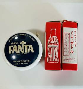 昭和レトロ 当時物＊FANTAヨーヨー・コカコーラミニボトル空箱2点