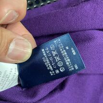 ラルフローレン ラインストーン Ralph Lauren 長袖 ポロシャツ 紫 パープル XLサイズ_画像9