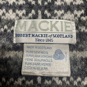 スコットランド製 MACKIE ROBERT MACKIE of Scotland ノルディック柄 マフラー