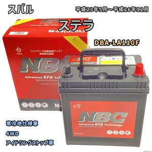 バッテリー NBC スバル ステラ DBA-LA110F 4WD NBCM55