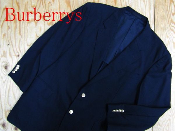 極美品】希少 Burberrys ブレザー 金ボタン ホース 6B ダブル 紺-