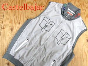 ★カステルバジャック Castelbajac★メンズ フロントパッチ スウェットジップベスト★R51001041A