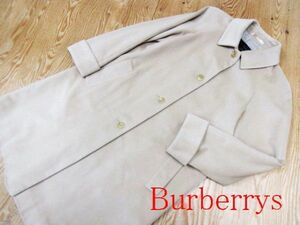 ★バーバリー Burberrys★レディース 裏ノバチェック アンゴラ混 ウールステンカラーコート ベージュ★R51015004B