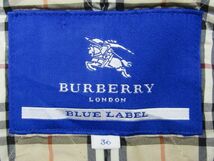 ★バーバリーブルーレーベル BURBERRY★レディース N-3Bモチーフ 裏ノバチェック フーディジップコート★R51029008B_画像5