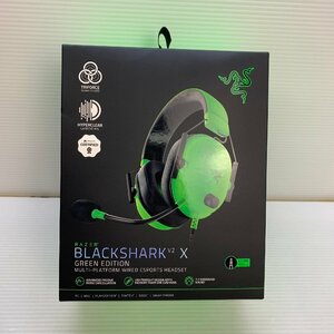 MIN【中古品】 MSMK Razer BlackShark V2 X Green ゲーミングヘッドセット RZ04-03240600-R3M1 〈88-231006-YF-36-MIN〉