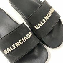 TEI【現状渡し品】 BALENCIAGA POOL MEN ブラック サイズ27.5 サンダル スライド 〈164-231019-YO-34-TEI〉_画像10