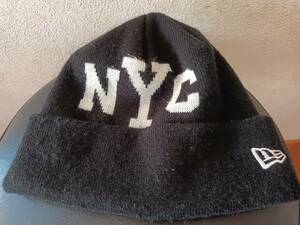 ニューエラ・黒・柔らかいアクリルニット帽・11192