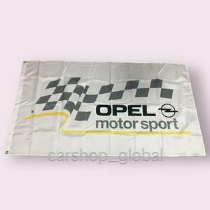 オペル OPEL motor sport バナー グレー×イエロー フラッグ 旗 ガレージ 部屋 サイズ2種類 バックル付 スピードスター/アストラカブリオ等