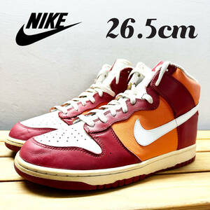 【希少】Nike Dunk High Red ナイキ ダンク ハイ レッド スニーカー 26.5cm 309432-612