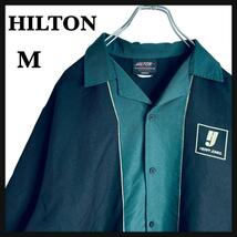 Hilton ヒルトン　ボーリングシャツ　バックプリント　メンズ　M_画像1