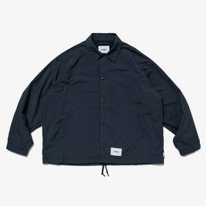 【S】WTAPS CHIEF JACKET NYLON. WEATHER. SIGN Navy コーチジャケット Small 232TQDT-JKM01 ネイビー タップス