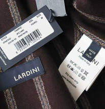 77,000円新品タグ付き【LARDINI ラルディーニ】毛100％ ストライプ 4Bジャケット M(大きめ) v3767-2237_画像10