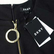 新品 DKNY 4/9号 ダナキャラン 黒 ゴールド Aライン ワンピース パーティドレス 長袖 ブラック 結婚式 二次会 披露宴 フォーマル 華52X0603_画像9