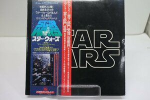 [TK2967LP] LP 映画「スター・ウォーズ」オリジナル・サウンドトラック　二枚組 帯付き 見開き 解説書 ポスター 状態並み上 再生良好 '77