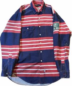 RL93 OG Polo Ralph Lauren ポロラルフローレン ボーダーワークシャツ オリジナル Vintage ヴィンテージ Old オールド 92 Country Sport