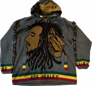 XL Yari Artesanias Bob Marleyニットパーカー セーター ボブマーリー Vintage ヴィンテージ 総柄 Reggae レゲエ Rasta ラスタ