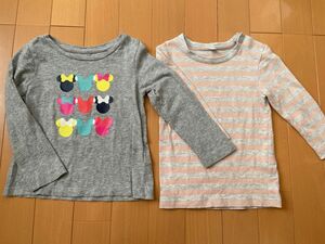 【USED】無印良品 ピンクボーダーTシャツ ★ GAP ミニー Aライン長袖Tシャツ ★ 長袖カットソー