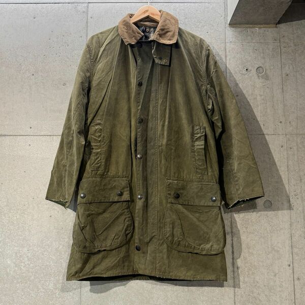 80年代　英国製Barbour 2ワラント BORDER オイルドジャケット