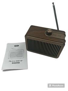 Bd23-レトロなBluetoothスピーカー,新しい,木製のグレイン,FMラジオ,ミニワイヤレスカード,小さなデスクトップオーディオ