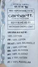 Carhartt WIP/カーハート/MICHIGAN CHORE COAT/ミシガンチョアコート/カバーオール/S/ダック地/903_画像4