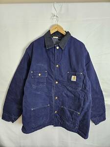 Carhartt/カーハート/MICHIGAN CHORE COAT/ミシガンチョアコート/カバーオール/48/ネイビー/ダック地/裏地ブランケット/USA製/星タグ/816