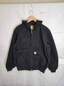 Carhartt/カーハート/アクティブジャケット/ACTIVE JACKET/アクティブパーカー/ブルゾン/S/ブラック/USA製/ダック地/裏地サーマル/872