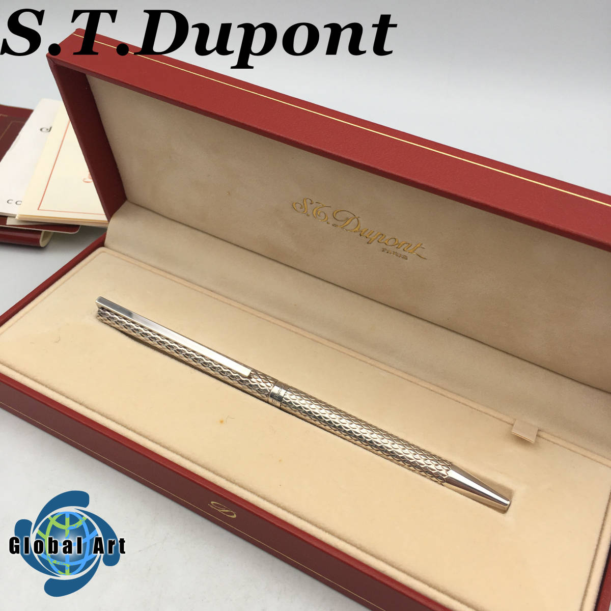 S.T.Dupont デュポン キャップ式 ゴールド ボールペン 箱付き 20760757-