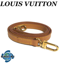 ●7C320/Louis Vuitton ルイヴィトン/ショルダーストラップ/斜め掛け/バッグ用/ショルダーひも/ゴールド金具/ヌメ革/ベージュ_画像1