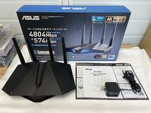 1円出品 【売り切り】☆美品☆ASUS WiFi 無線 ルーター WiFi6 4804+574Mbps v6プラス対応デュアルバンドゲーミング RT-AX82U (A)_画像1