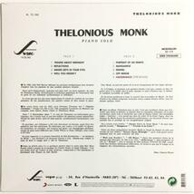 未開封 Thelonious Monk / Piano Solo LP レコード_画像2
