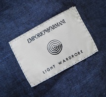 新品【アルマーニ EMPORIO ARMANI】春夏モデル/高級感と清潔感を併せ持つ佇まい/LIGHT WARDROBE/2Bリネンジャケット50/L-XL相当/_画像10