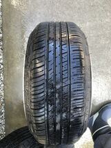 HLK アルミ ホイール 4穴 PCD100 オフセット25 溝有タイヤ付 165/50R15 ※検索※ 旧車 街道レーサー 軽トラ シャコタン BBS SSR work _画像7