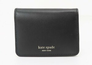 ◇美品【Kate Spade ケイト・スペード】キーリング付き カードケース WLRU5493 ブラック