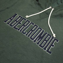 ★SALE★Abercrombie & Fitch/アバクロ★アップリケロゴスウェットプルオーバーパーカー (Green/M)_画像4