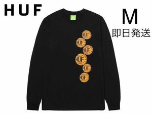 HUF ハフ 長袖 ロンT ロングスリーブ ブラック スケボー スケートボード メンズ レディース ブラック M 黒