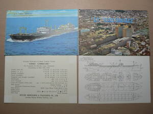 船舶 進水 絵葉書 油槽船 S.T. ESSO CARACAS 日立造船 昭和30年代