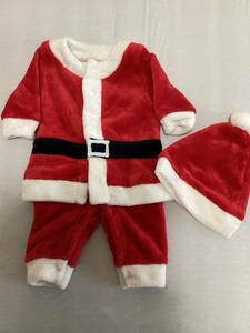 サンタ衣装ロンパース&帽子 ベビー服 70サイズ 男の子 女の子 クリスマス