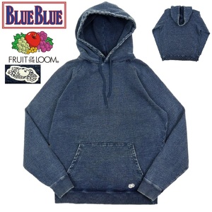 [B2474][ beautiful goods ][ indigo dyeing ]BLUEBLUE×FRUIT OF THE LOOMb lube Roo fruit obsa room pull over Parker special order 